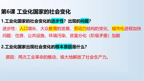 九下第二单元 第二次工业革命和近代科学文化  单元复习课件