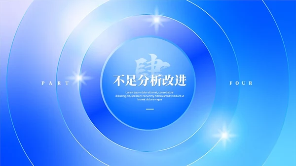 蓝色渐变科技风工作总结工作汇报ppt模板