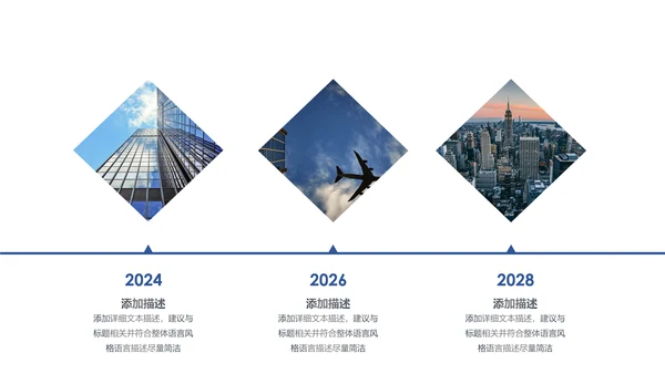 时间轴商务企业发展历程公司简介ppt模板