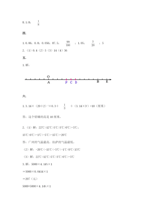 人教版数学小升初模拟试卷精品【黄金题型】.docx