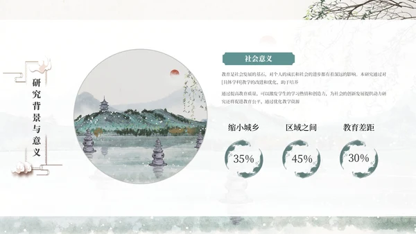 浅色创意古风通用PPT模板