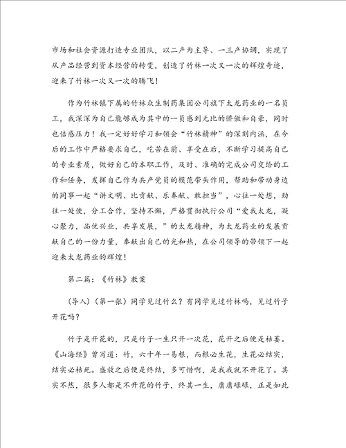 参观竹林奇迹,学习竹林精神