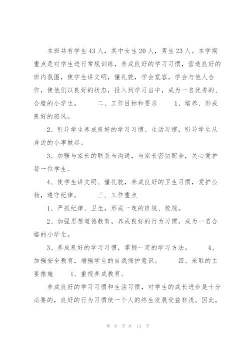 中小学班主任工作计划范文格式4篇.docx