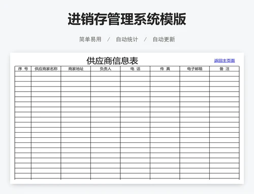 进销存管理系统模版