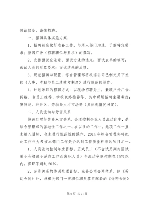 篇一：企管部工作总结及下年工作计划 (2).docx