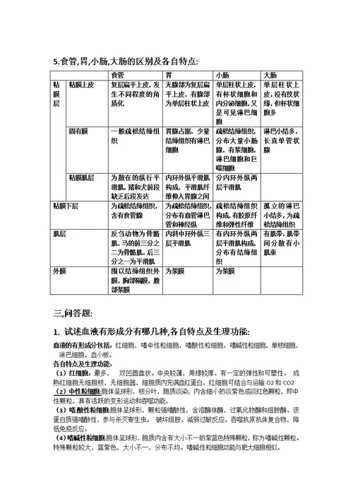 动物组织胚胎学复习资料(共6页)