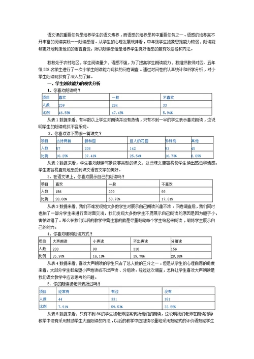 浅谈怎样提高小学生的朗读能力-----王成玉