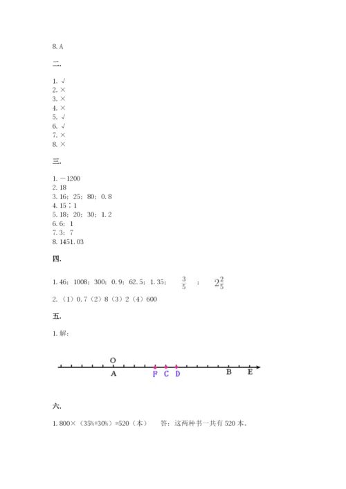 西师大版数学小升初模拟试卷精品（夺冠）.docx
