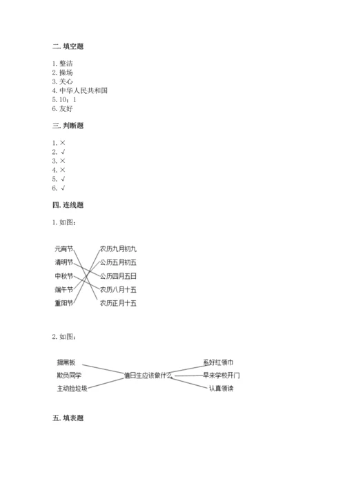 部编版二年级上册道德与法治期中测试卷含答案【能力提升】.docx