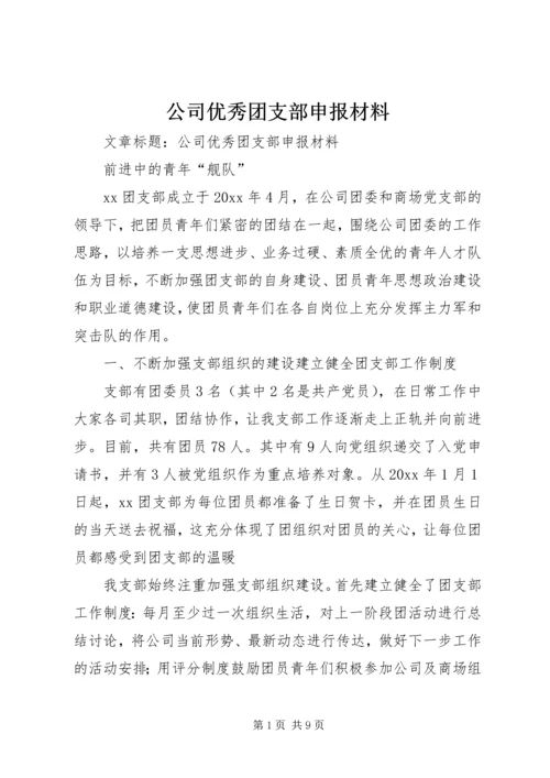 公司优秀团支部申报材料.docx