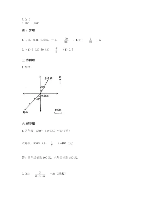 小学六年级下册数学期末卷及参考答案【综合题】.docx