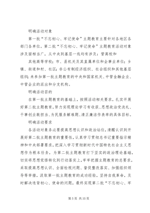 第二批“不忘初心、牢记使命”主题教育专题党课提纲 (2).docx