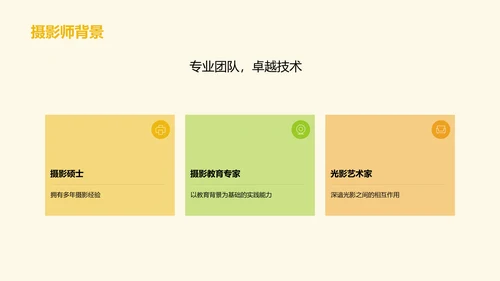 黄色简约婚纱摄影策划PPT模板
