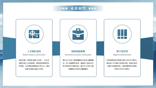 蓝色简约风工作结业报告PPT模板
