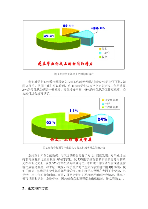 有关大学生毕业论文存在问题的调查报告.docx