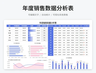 年度销售数据分析表