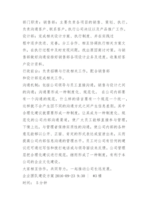 企业团队建设方案.docx