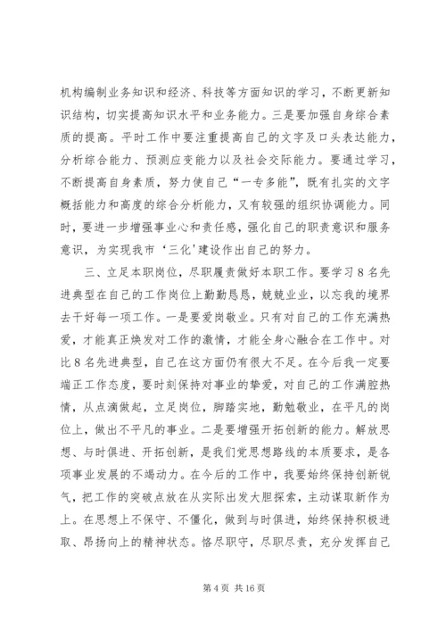 以先进典型事件为指引,履职尽责做好本职工作五篇范文.docx