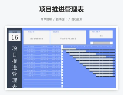 项目推进管理表