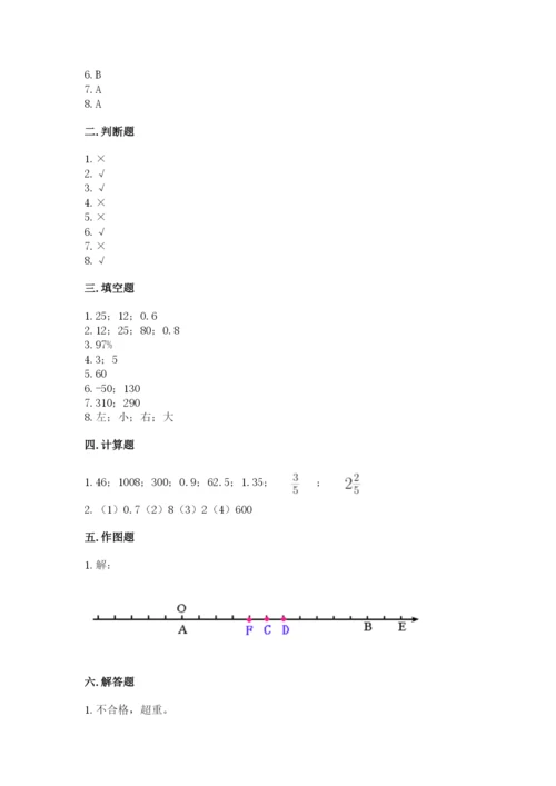 人教版六年级下册数学期末测试卷精编.docx