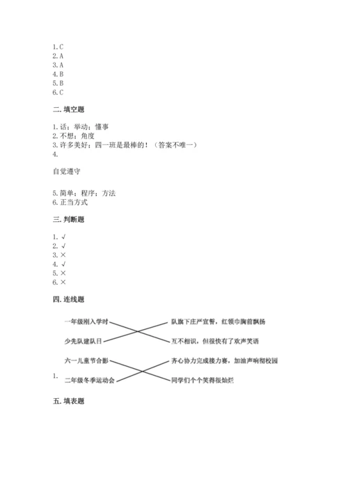 部编版四年级上册道德与法治期中测试卷必考.docx