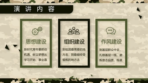 迷彩风八一特种兵部队工作总结动态PPT模板