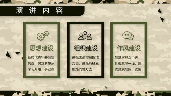 迷彩风八一特种兵部队工作总结动态PPT模板