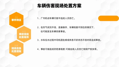 橙色简约几何商务应急预案培训PPT模板应急培训