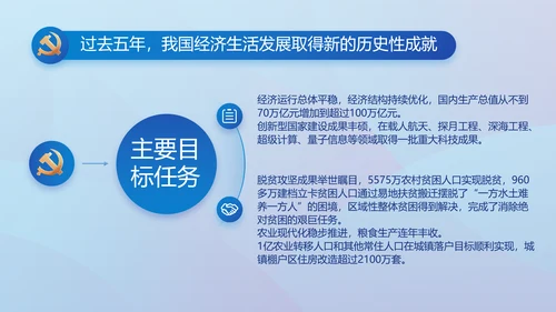 蓝色大气党建党支部年终工作总结PPT