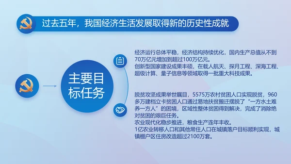 蓝色大气党建党支部年终工作总结PPT