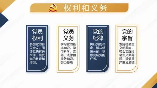 蓝色大气党支部党建年终工作总结述职报告PPT