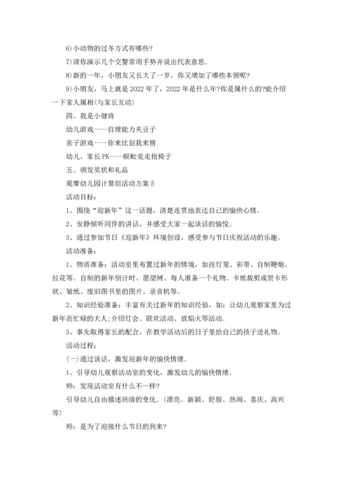 观摩幼儿园计算组主题活动方案5篇.docx