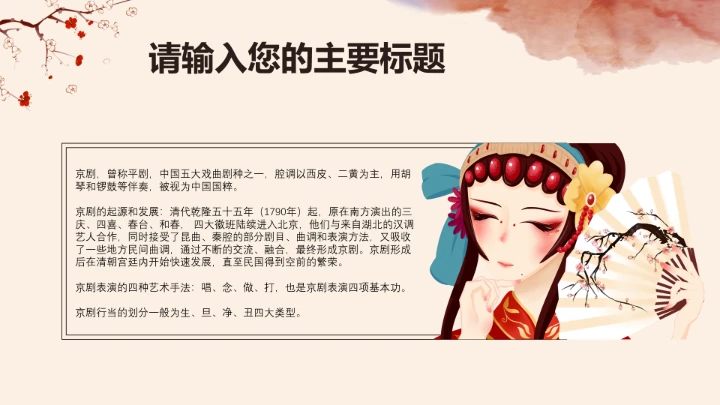 京剧中国国粹传统文化PPT