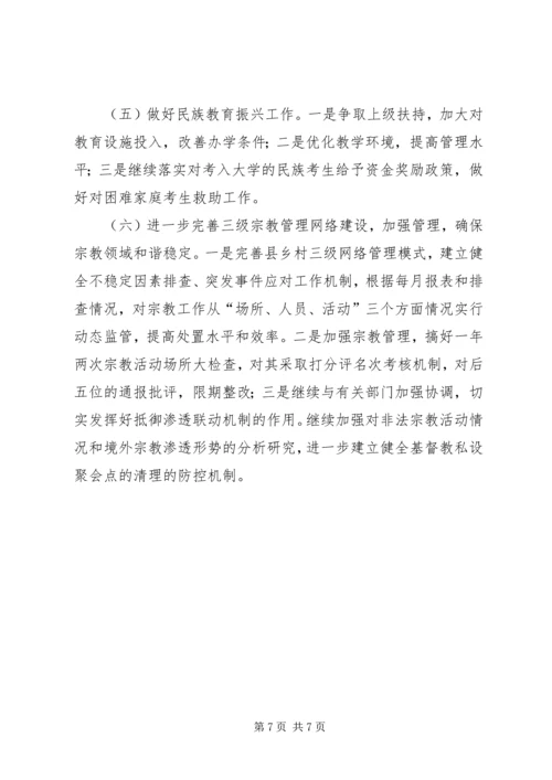 县民宗局年度工作报告 (2).docx