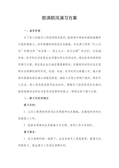 防洪防汛演练方案.docx