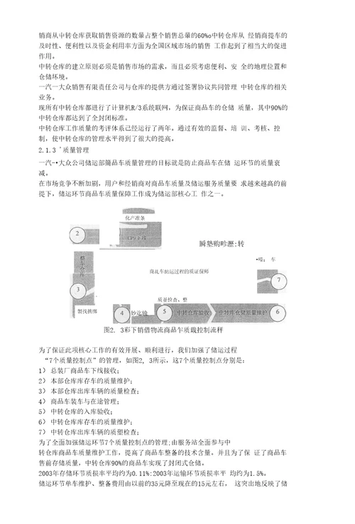 一汽大众销售有限责任公司整车销售物流管理工作流程的再造