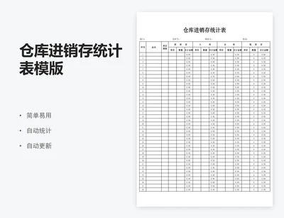 仓库进销存统计表模版