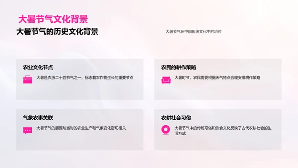 大暑节气文化讲座PPT模板