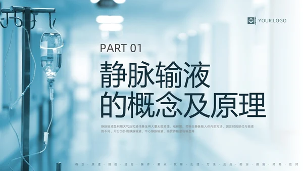 蓝色实拍静脉输液培训PPT课件