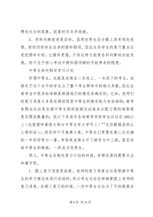 高三生如何制定和执行有效的学习计划.docx