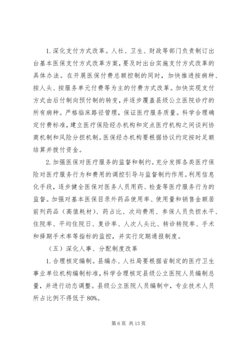 长沙级公立医院综合改革实施方案.docx