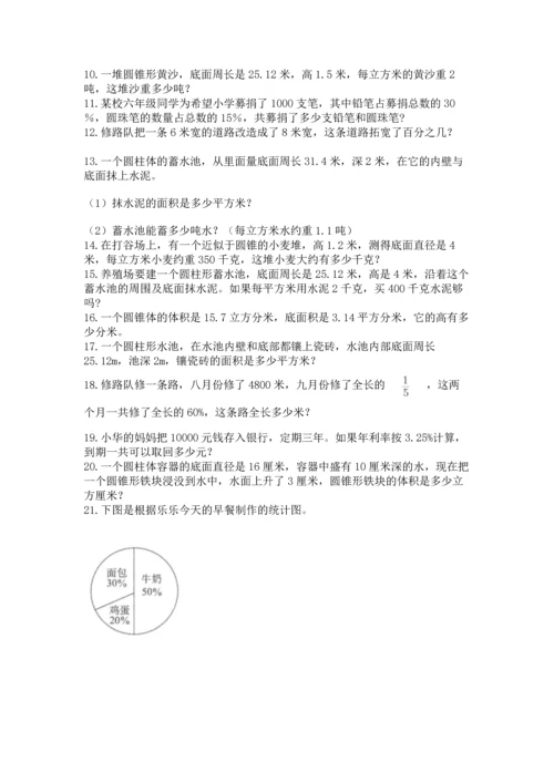 六年级小升初数学应用题50道（考点提分）.docx