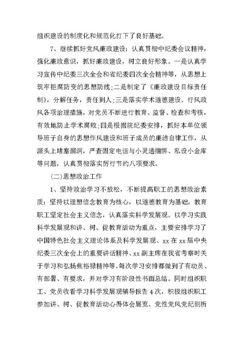 XX年高校党支部工作总结