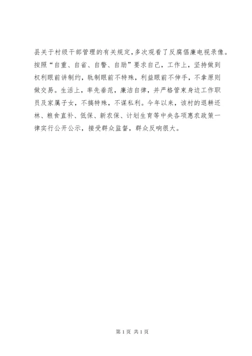 人大代表（村主任）先进事迹材料.docx