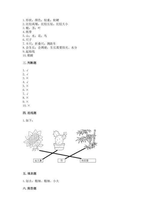 教科版科学一年级上册期末测试卷【考点提分】.docx