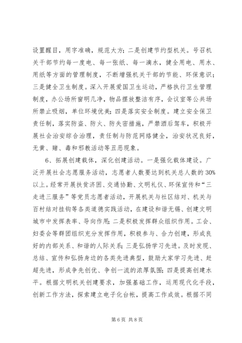 信访局文明机关创建活动工作意见.docx
