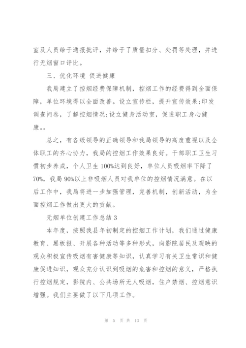 无烟单位创建工作总结范文.docx