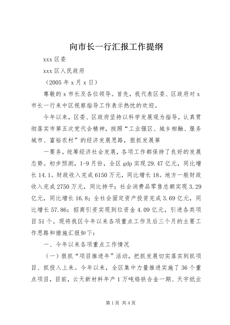 向市长一行汇报工作提纲 (4).docx