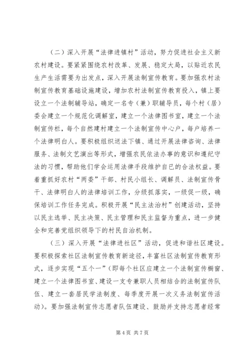 镇法律六进活动方案.docx