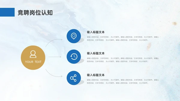 蓝色金色创意风主管竞聘PPT模板